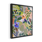 Wander, Floral Colorful Summer Modern Bohemian Illustration, Nature Blush Botanical Tropical Garden Framed Canvas Print Gallery Image 2