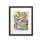 Wander, Floral Colorful Summer Modern Bohemian Illustration, Nature Blush Botanical Tropical Garden Framed Art Print Gallery Image 4