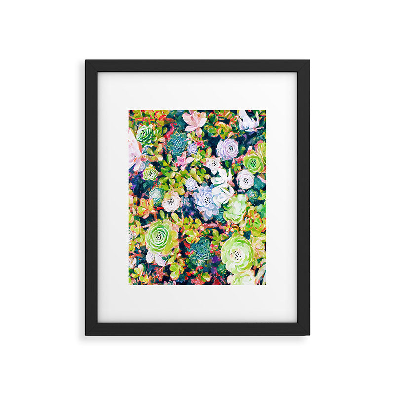 Watercolor Succulents Framed Art Print Gallery Image 5