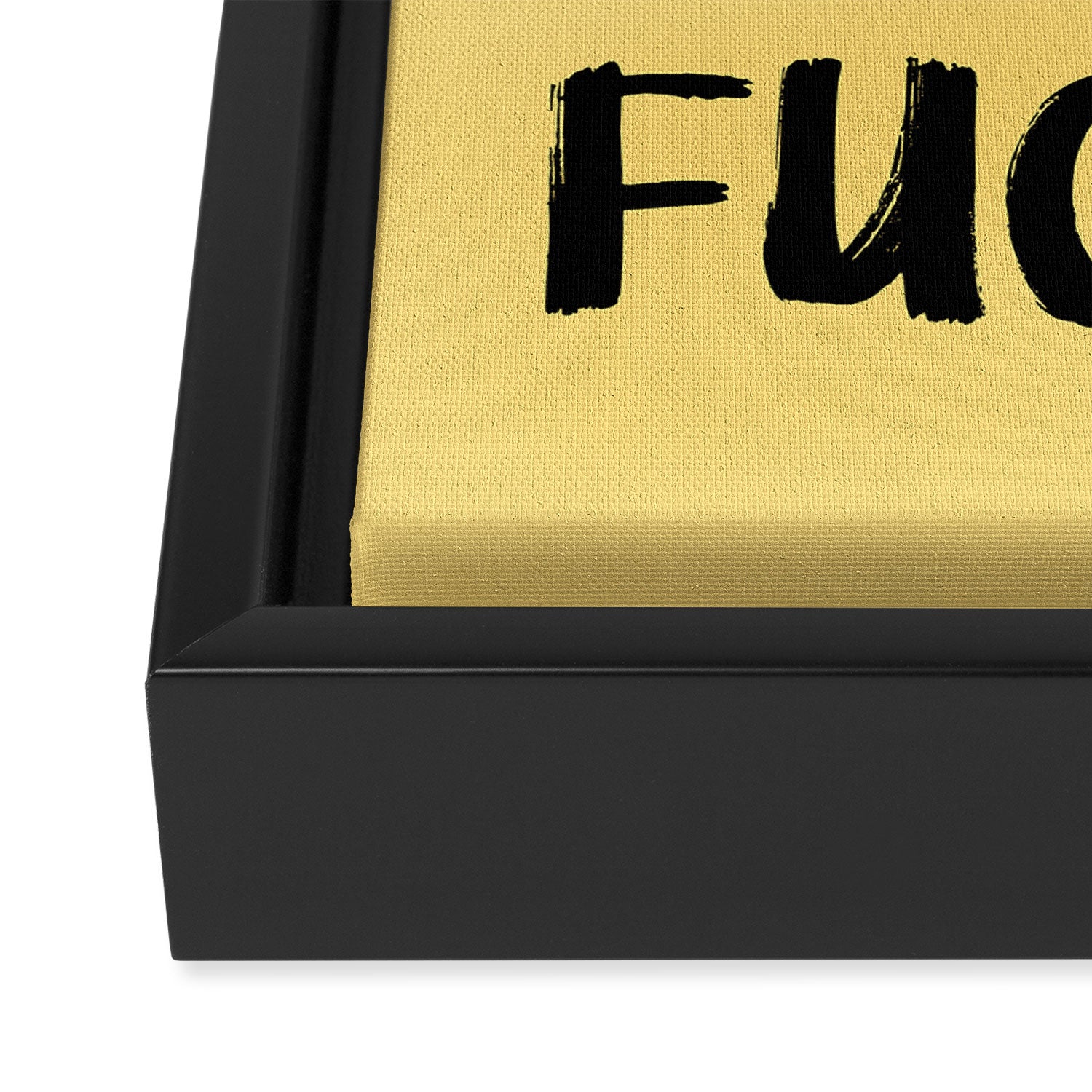 What a Good day To Fuck It. Typography Funny Saying, Phrase Quote Carefree Childlike, Handwritten Post-it Note Framed Canvas Print Gallery Image 3