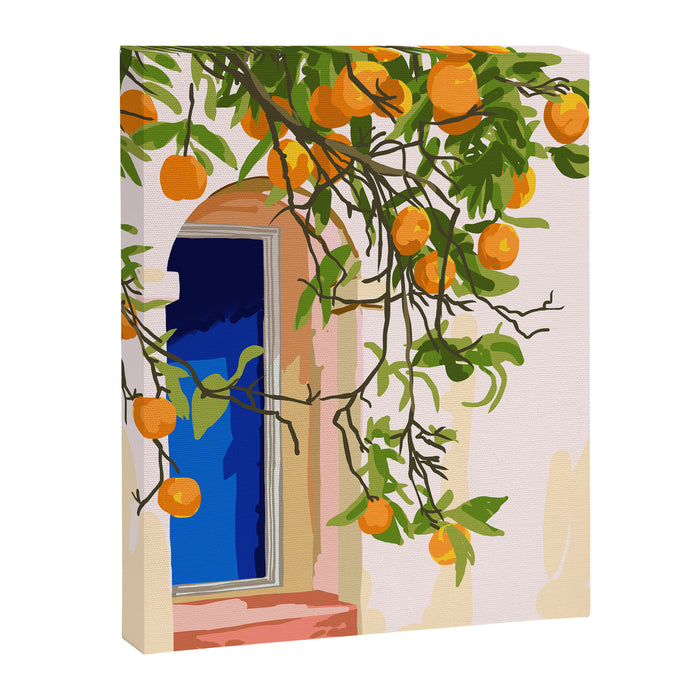 Wherever you go, go with all your heart | Summer Travel Morocco Boho Oranges | Architecture Building Canvas Print Gallery Image 1