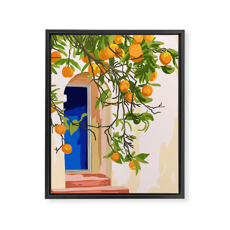 Wherever you go, go with all your heart | Summer Travel Morocco Boho Oranges | Architecture Building Framed Canvas Print Gallery Image 6