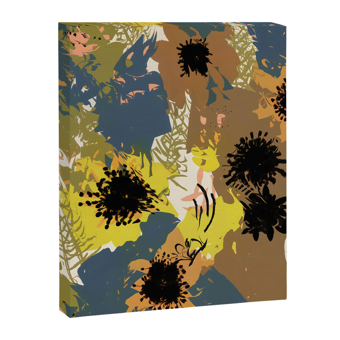 Yellow Ochre Florals Canvas Print Gallery Image 1