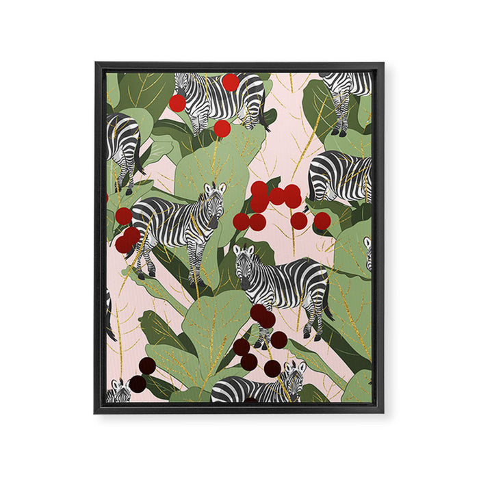 Zebra Harem #society6 #decor #buyart Framed Canvas Print Gallery Image 1