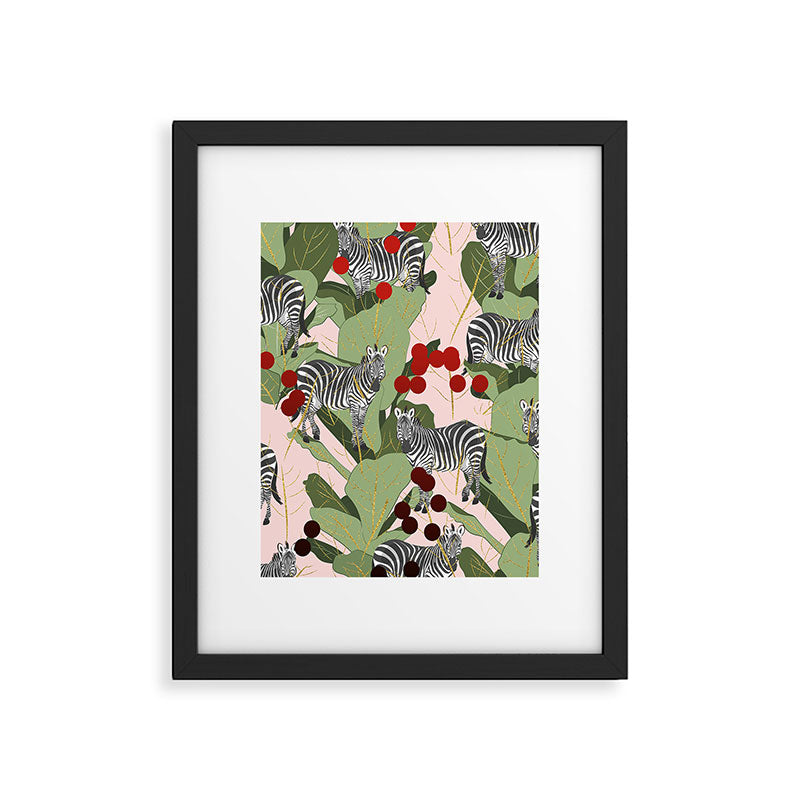 Zebra Harem #society6 #decor #buyart Framed Art Print Gallery Image 4