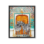 Zebra - Take Your Stripes Wherever You Go Framed Canvas Print Gallery Image 6