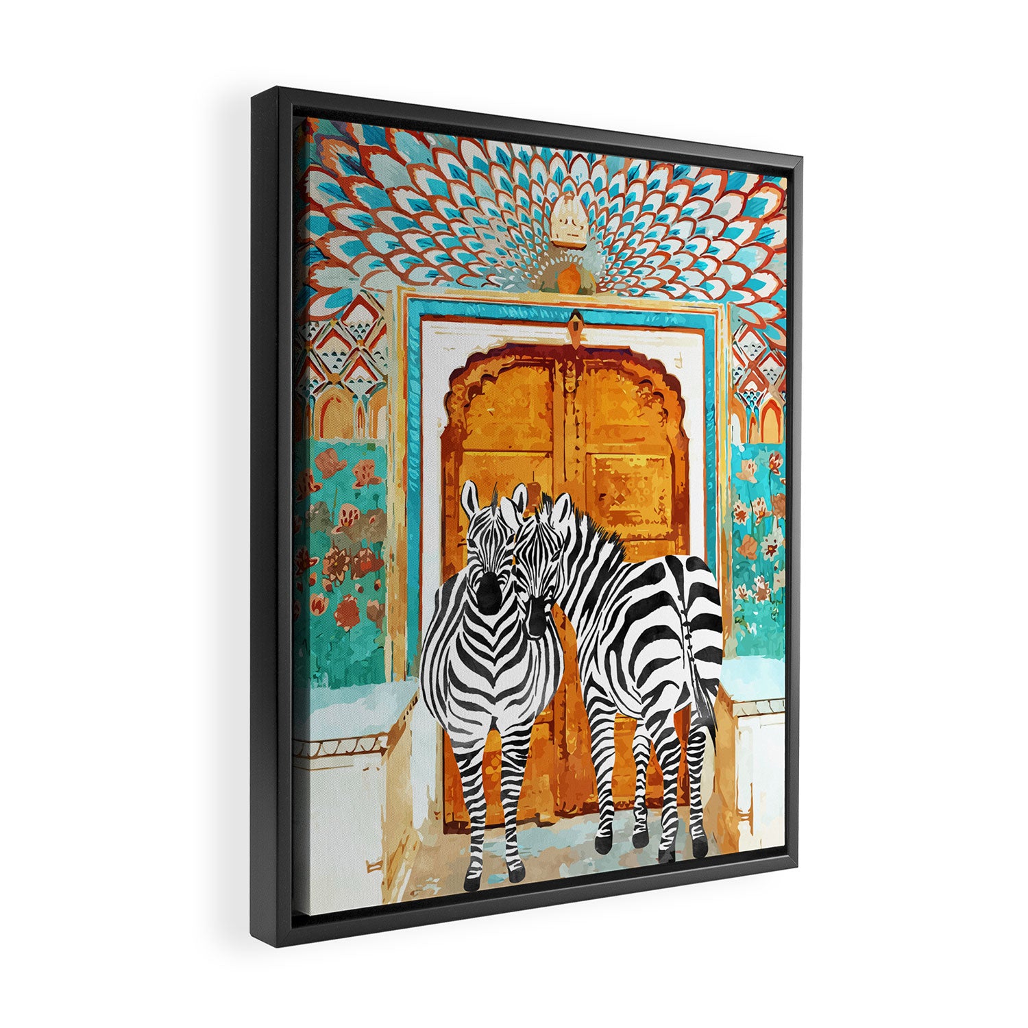 Zebra - Take Your Stripes Wherever You Go Framed Canvas Print Gallery Image 2