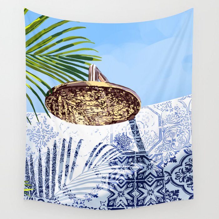 Tropical Shower Wall Tapestry Gallery Image 4