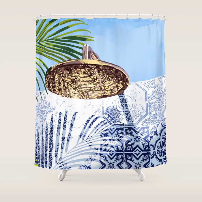 Tropical Shower Shower Curtain Gallery Image 1