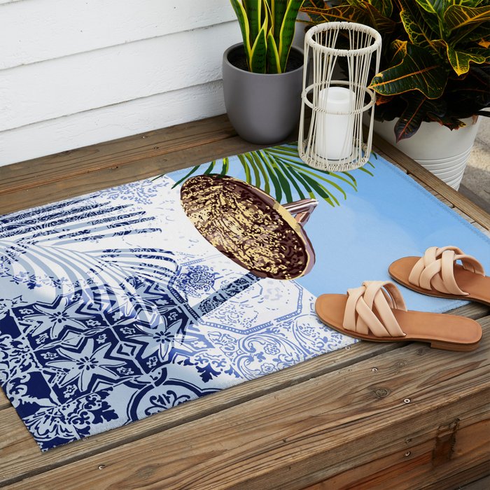 Tropical Shower Outdoor Rug Gallery Image 2
