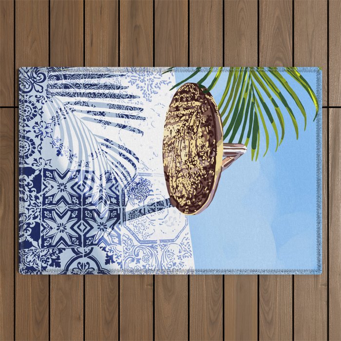 Tropical Shower Outdoor Rug Gallery Image 1
