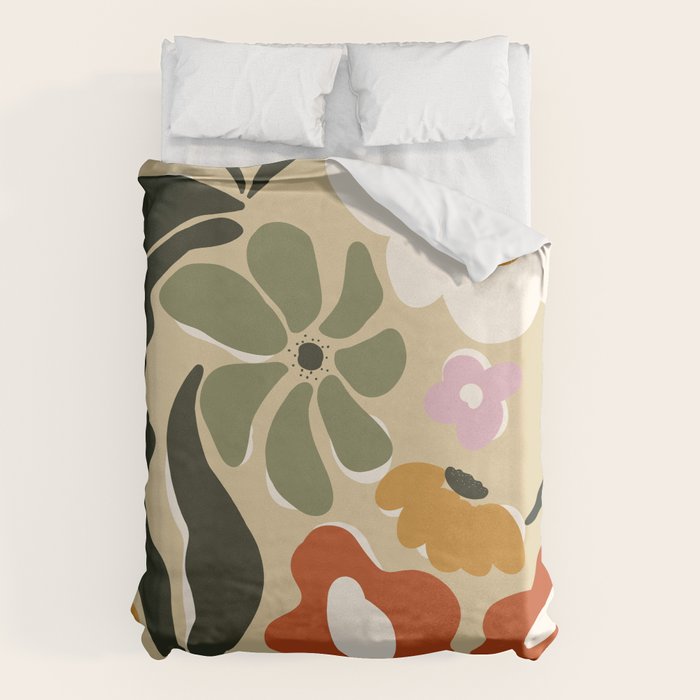 Mid-century garden Duvet Cover Gallery Image 1