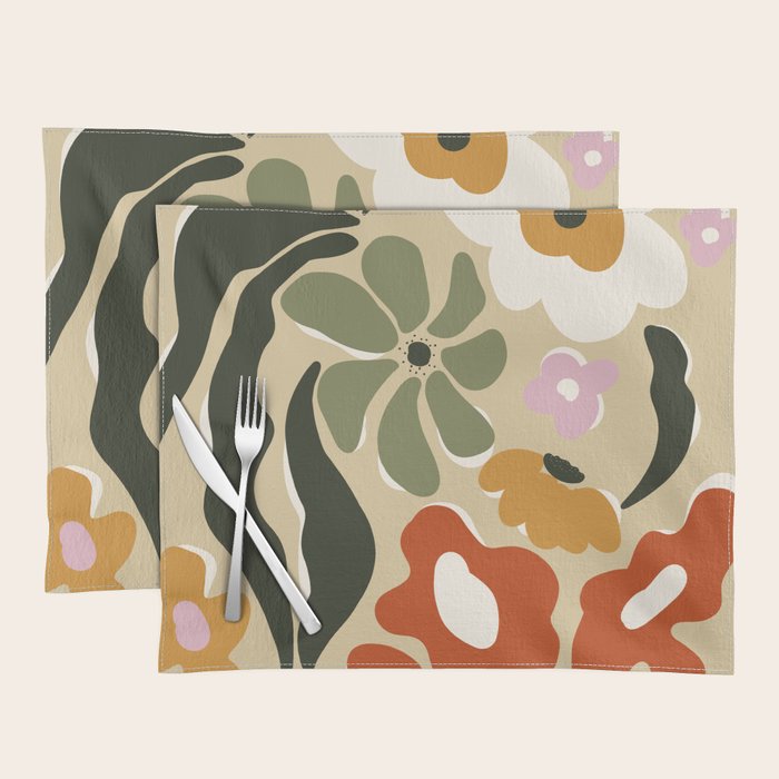Mid-century garden Placemat Gallery Image 1