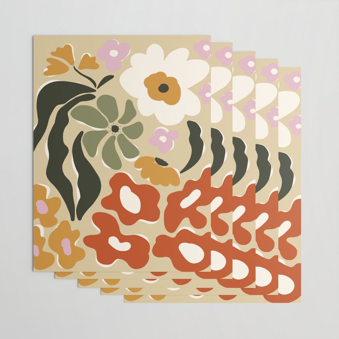 Mid-century garden Wrapping Paper Gallery Image 3