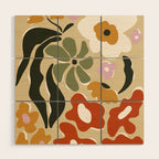 Mid-century garden Wood Wall Art Gallery Image 1
