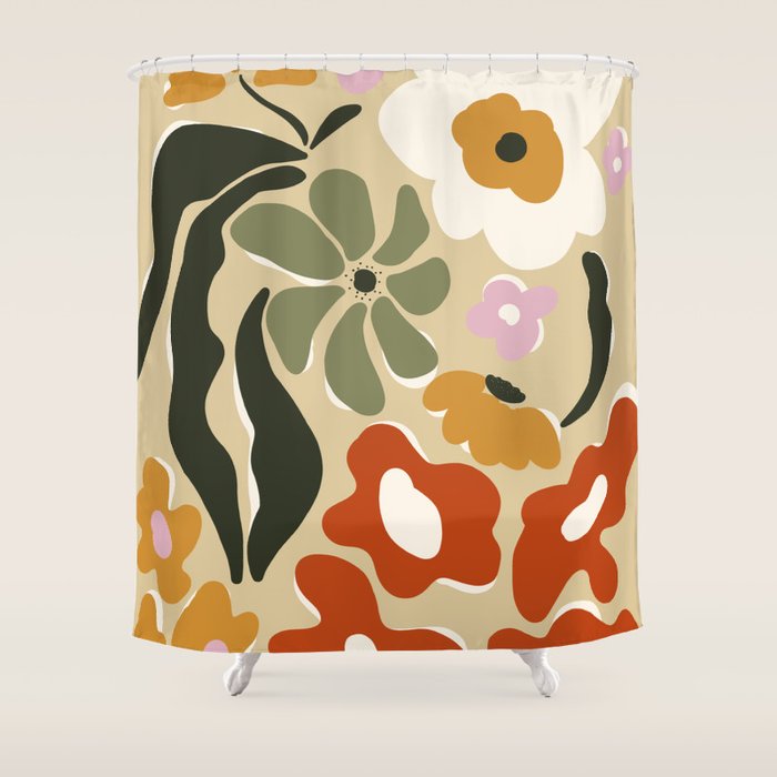 Mid-century garden Shower Curtain Gallery Image 1