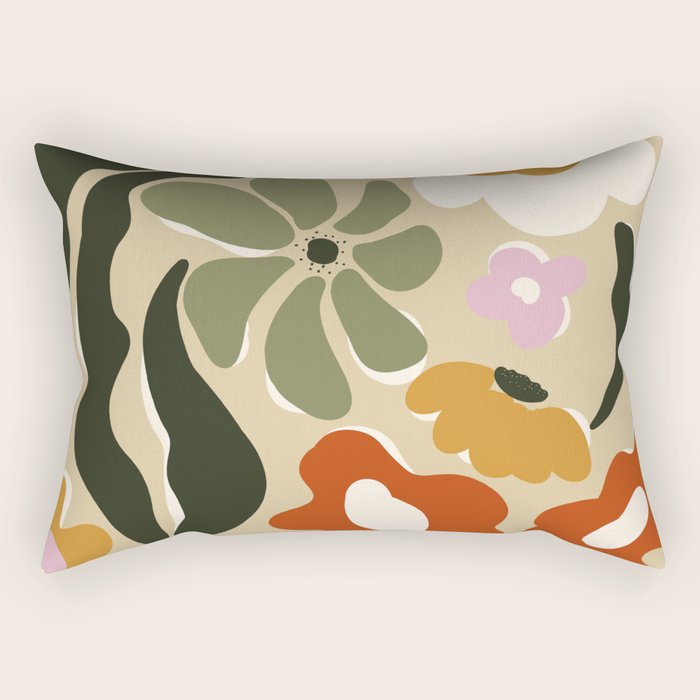 Mid-century garden Rectangular Pillow Gallery Image 2