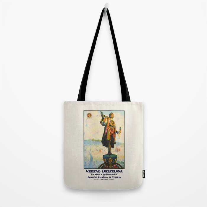 Barcelona Vintage travel poster, 1920s  Tote Bag Gallery Image 2