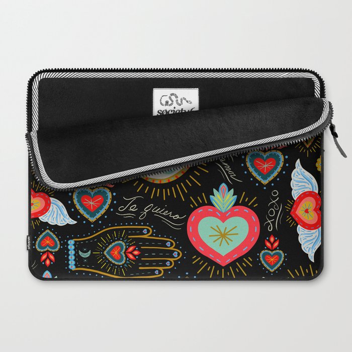 Milagro Love Hearts - Black Laptop Sleeve Gallery Image 2