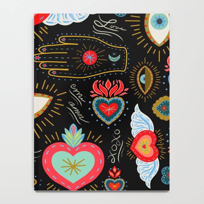 Milagro Love Hearts - Black Notebook Gallery Image 4