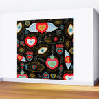 Milagro Love Hearts - Black Wall Mural Gallery Image 2