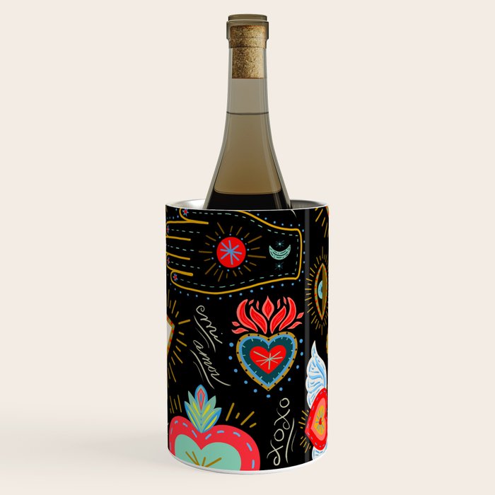 Milagro Love Hearts - Black Wine Chiller Gallery Image 3