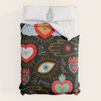 Milagro Love Hearts - Black Comforter Gallery Image 6