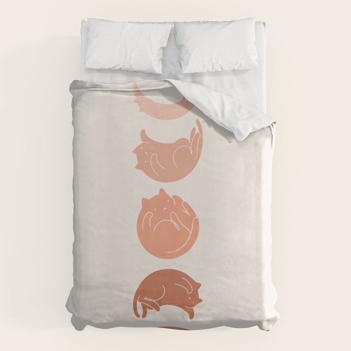 Cat Landscape 142: Cat Moon Duvet Cover Gallery Image 6