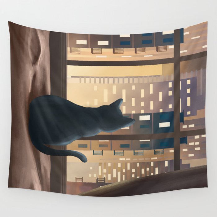 City View Wall Tapestry Gallery Image 1