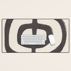 Modern Plant / Lino Print Desk Mat Gallery Image 1