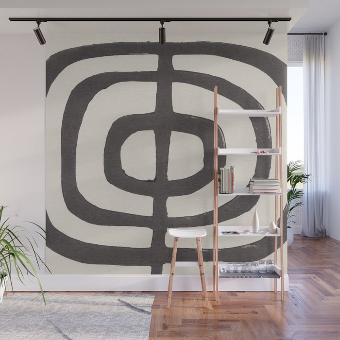 Modern Plant / Lino Print Wall Mural Gallery Image 1