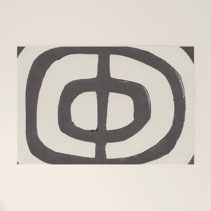 Modern Plant / Lino Print Welcome Mat Gallery Image 1