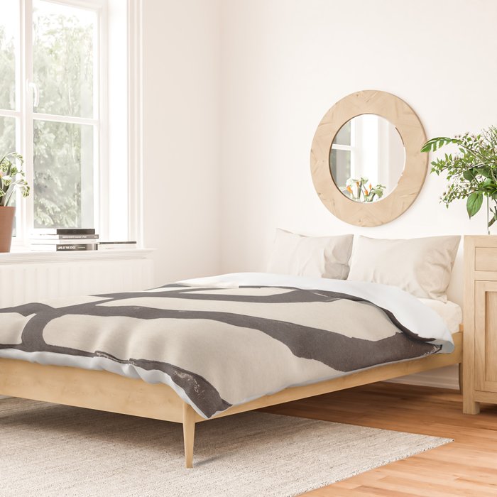 Modern Plant / Lino Print Duvet Cover Gallery Image 2