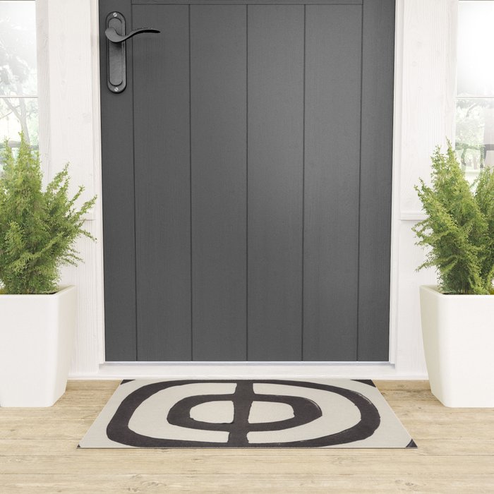 Modern Plant / Lino Print Welcome Mat Gallery Image 3