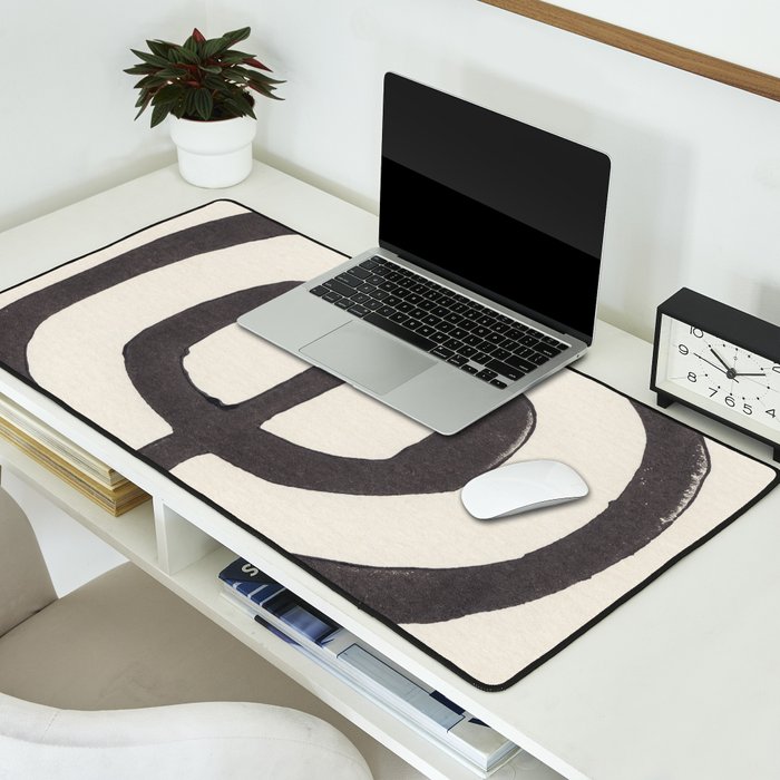 Modern Plant / Lino Print Desk Mat Gallery Image 2