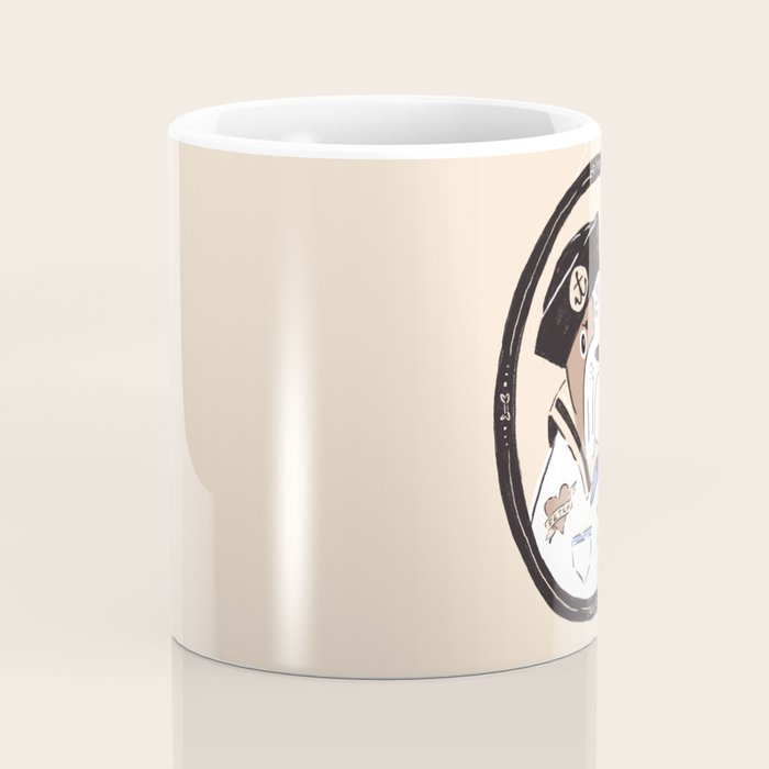 English Bulldog Sailor Illustration Coffee Mug Gallery Image 4