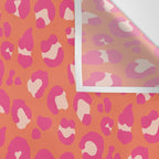 Leopard Print - Coral and Pink Wall Tapestry Gallery Image 3
