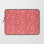 Leopard Print - Coral and Pink Laptop Sleeve Gallery Image 1