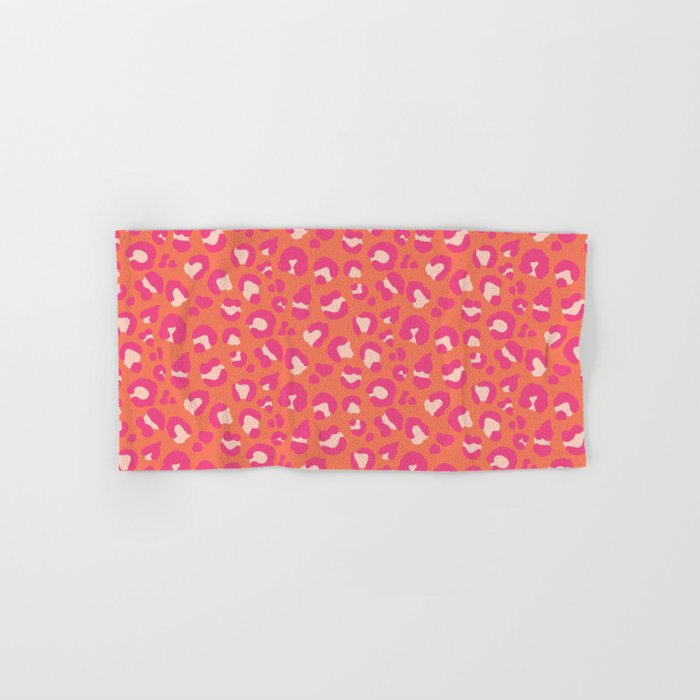 Leopard Print - Coral and Pink Bath Towel Gallery Image 1