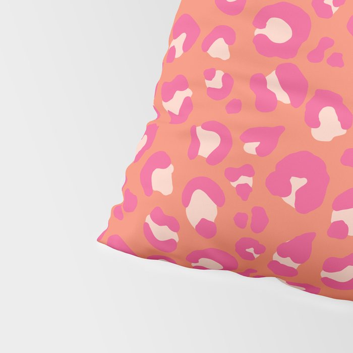 Leopard Print - Coral and Pink Pillow Sham Gallery Image 4