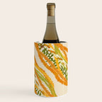 Diagonal Lei Pikake Orange Lokelani Pakalana Puakenikeni tileaf on beige Wine Chiller Gallery Image 1