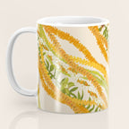 Diagonal Lei Pikake Orange Lokelani Pakalana Puakenikeni tileaf on beige Coffee Mug Gallery Image 3