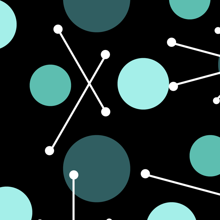 Atomic Age Dots And Starbursts Black Turquoise Coffee Mug Gallery Image 2