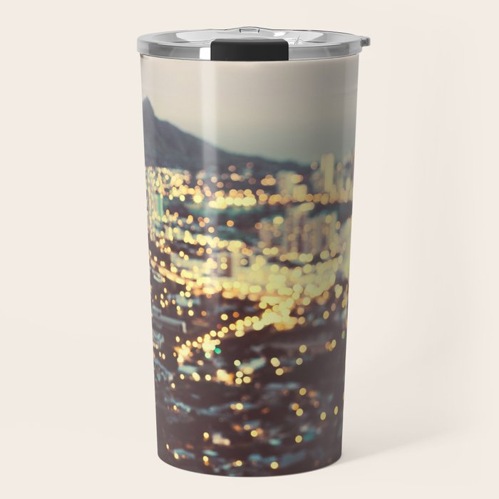 Diamond Head Sunset - Honolulu Hawaii, Abstract Travel Photography Travel Mug Gallery Image 1