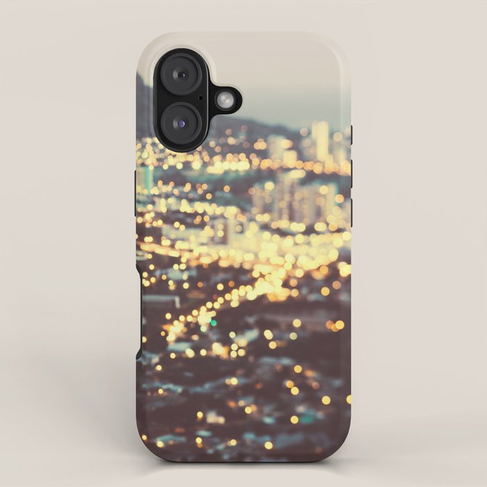 Diamond Head Sunset - Honolulu Hawaii, Abstract Travel Photography iPhone Case Gallery Image 1