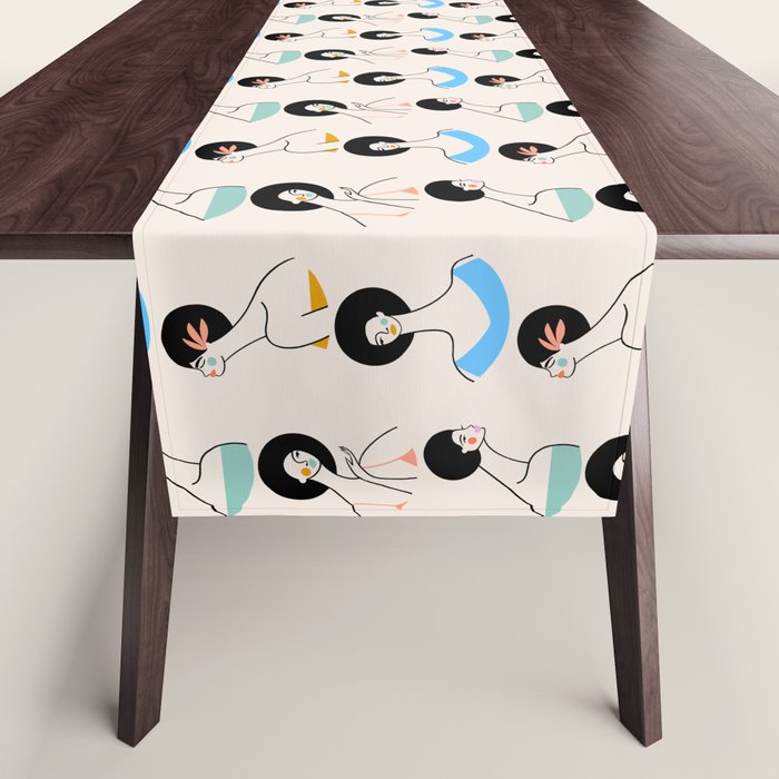 Retro Ladies Pattern Table Runner Gallery Image 1