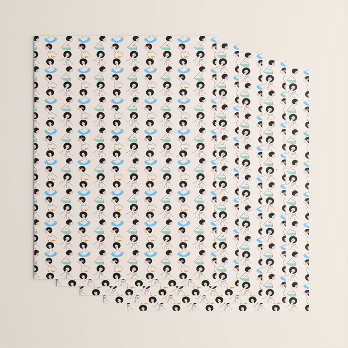 Retro Ladies Pattern Wrapping Paper Gallery Image 3