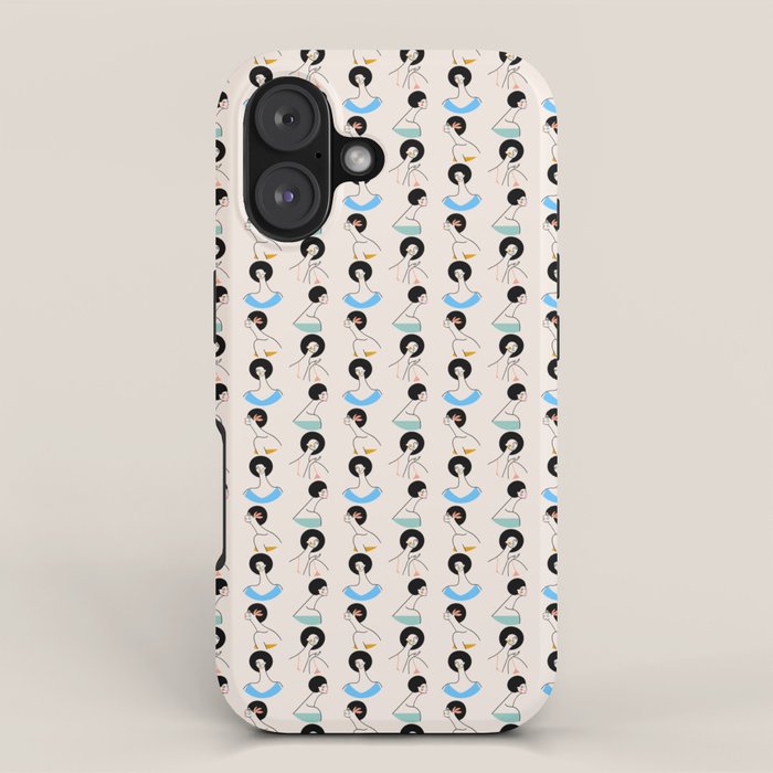 Retro Ladies Pattern iPhone Case Gallery Image 1