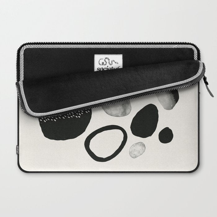 Monochrome Abstract Shapes #1  Laptop Sleeve Gallery Image 2