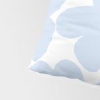 Large Baby Blue Retro Flowers White Background #decor #society6 #buyart Pillow Sham Gallery Image 4